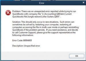 Error Code 80004005: Reason and Solution