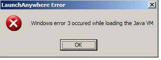 Error 3 in Windows