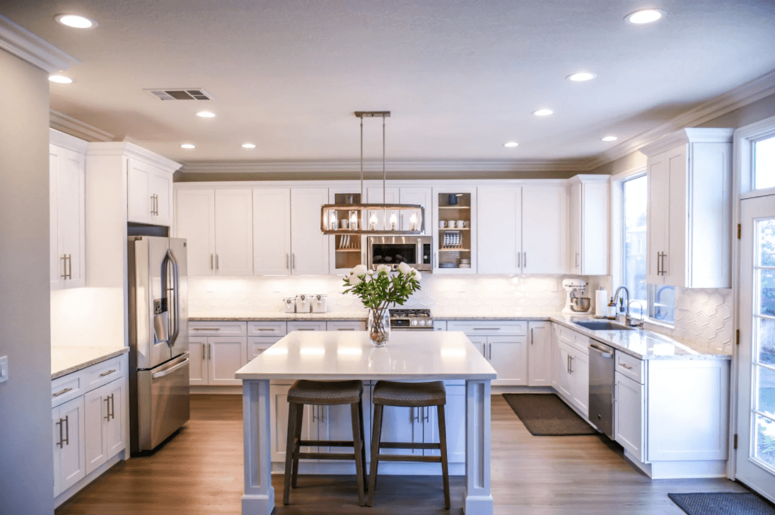 white wooden kitchen