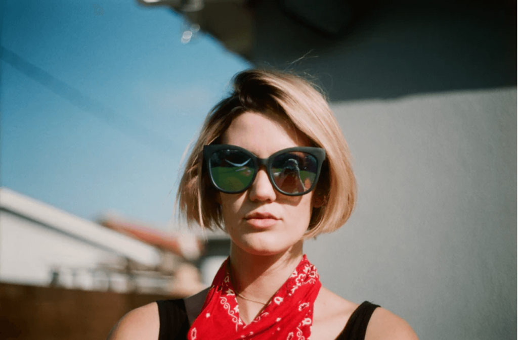 woman with bandana