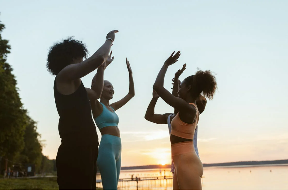 Women working out.